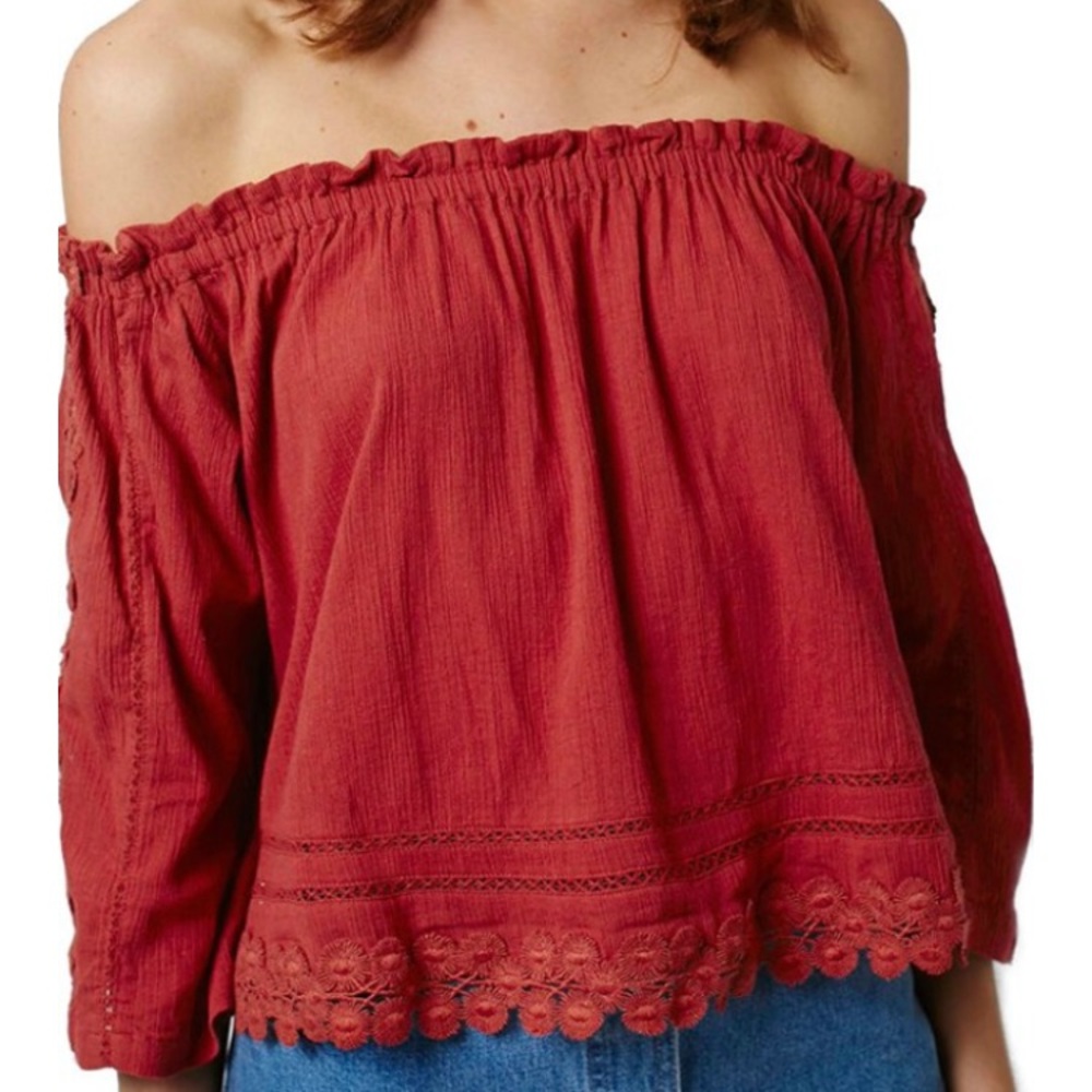 TOPSHOP off the Shoulder Blouse